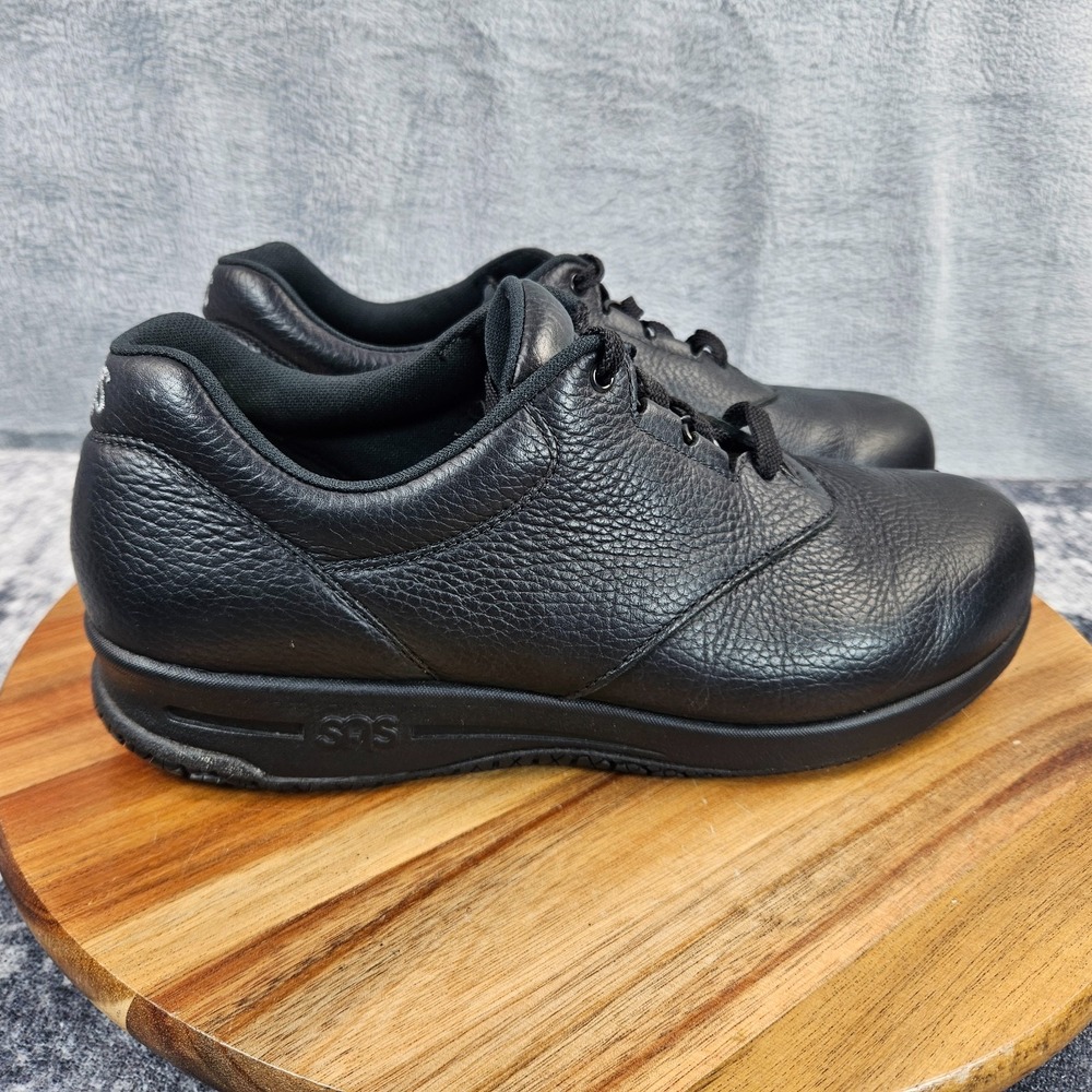 SAS Liberty Slip Resistant Shoes Womens 9 WW Black Leather Comfort Walking